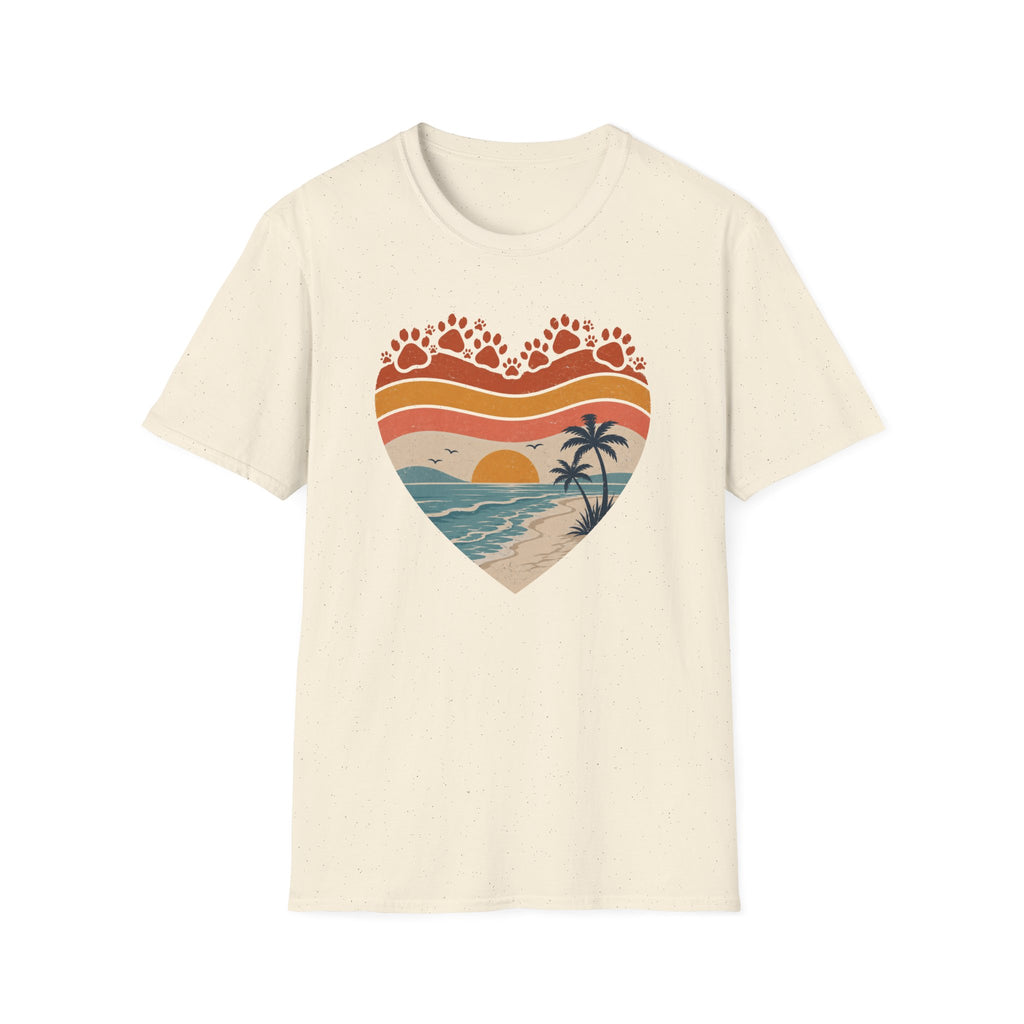 Heart and Paws Sunset T‑Shirt