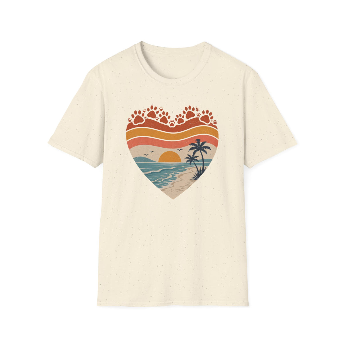 Heart and Paws Sunset T‑Shirt