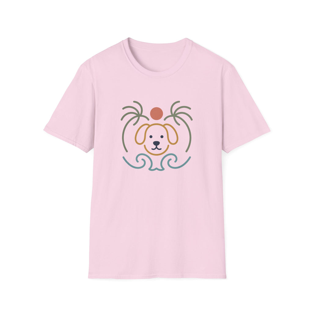 Sun Palms Dog Wave T‑Shirt