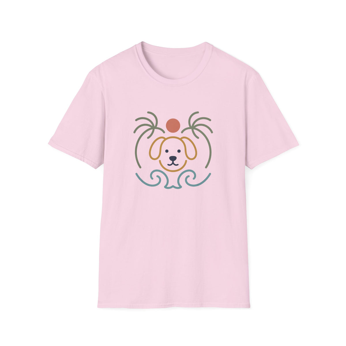 Sun Palms Dog Wave T‑Shirt