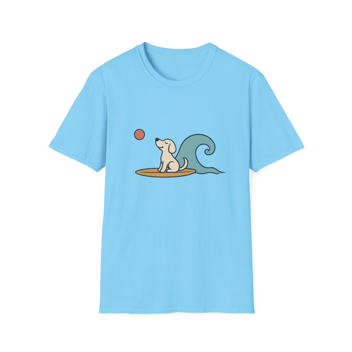 Dog Surfing Wave T‑Shirt
