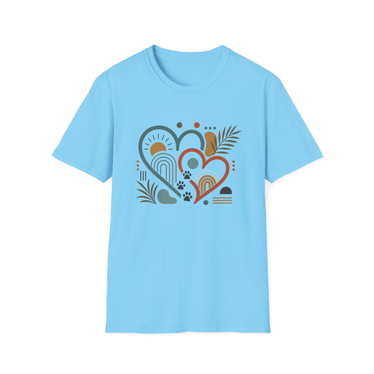 Earth Tone Heart Garden T‑Shirt