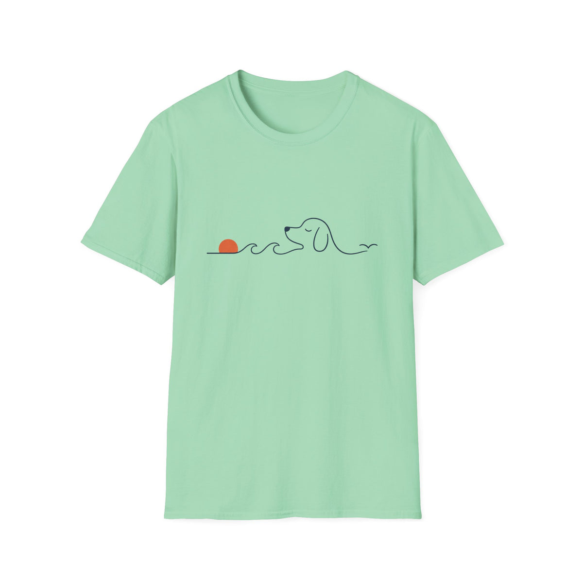 Dog Wave Sunset T‑Shirt