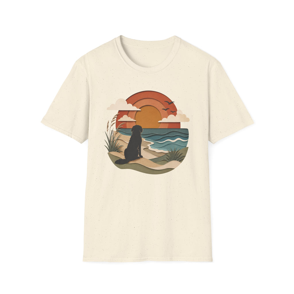 Papercut Dog at Sunset T‑Shirt