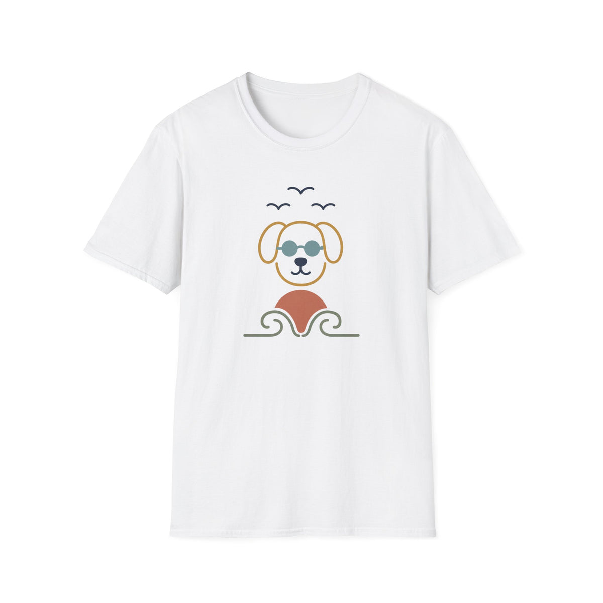 Birds Dog Sun Wave T‑Shirt