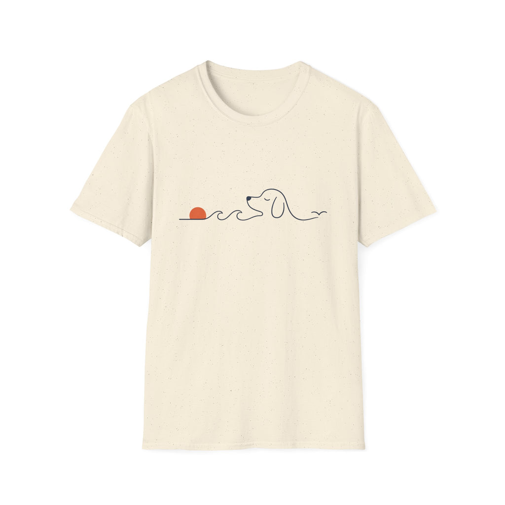 Dog Wave Sunset T‑Shirt
