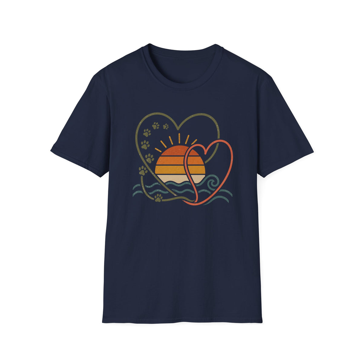 Heart and Paws Sunrise T‑Shirt