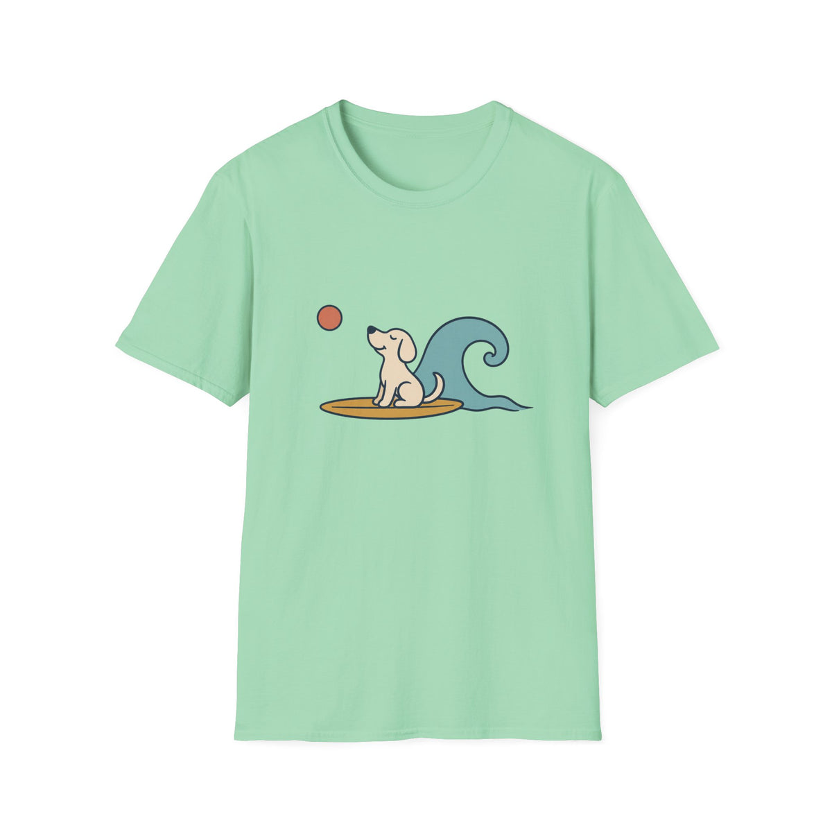 Dog Surfing Wave T‑Shirt