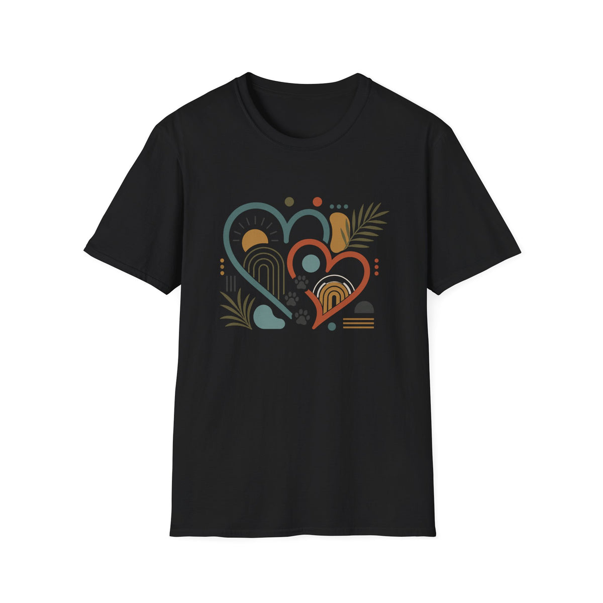 Earth Tone Heart Garden T‑Shirt