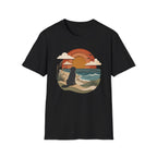 Papercut Dog at Sunset T‑Shirt