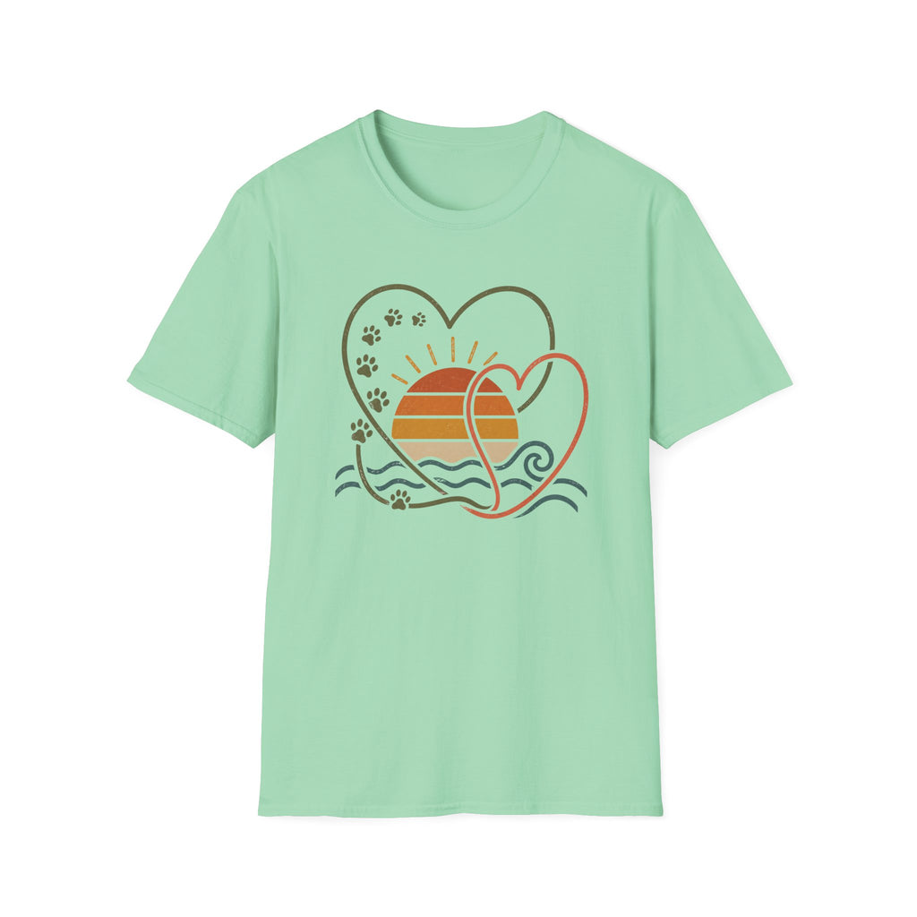 Heart and Paws Sunrise T‑Shirt