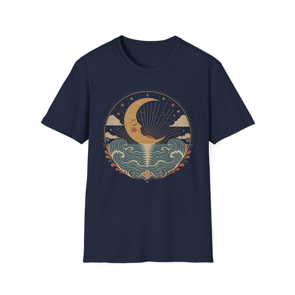 Crescent Moon Seascape T‑Shirt