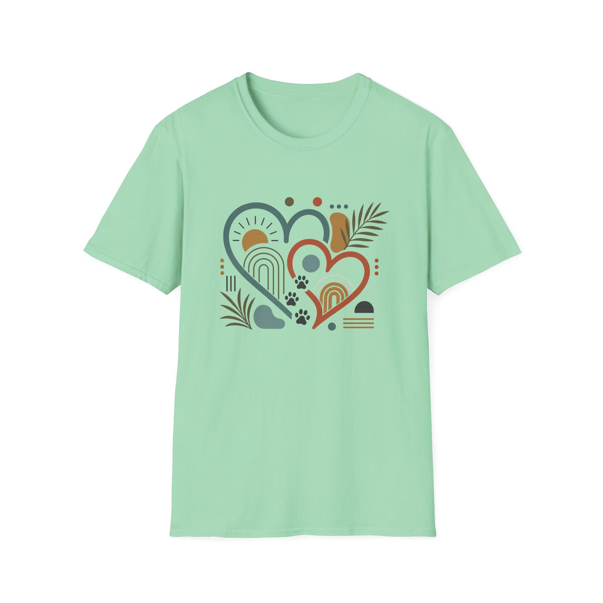 Earth Tone Heart Garden T‑Shirt