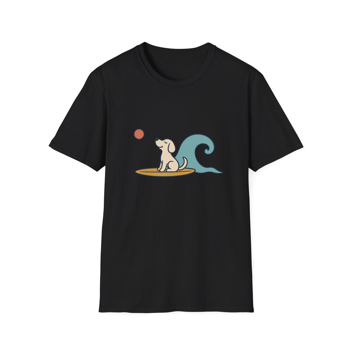 Dog Surfing Wave T‑Shirt