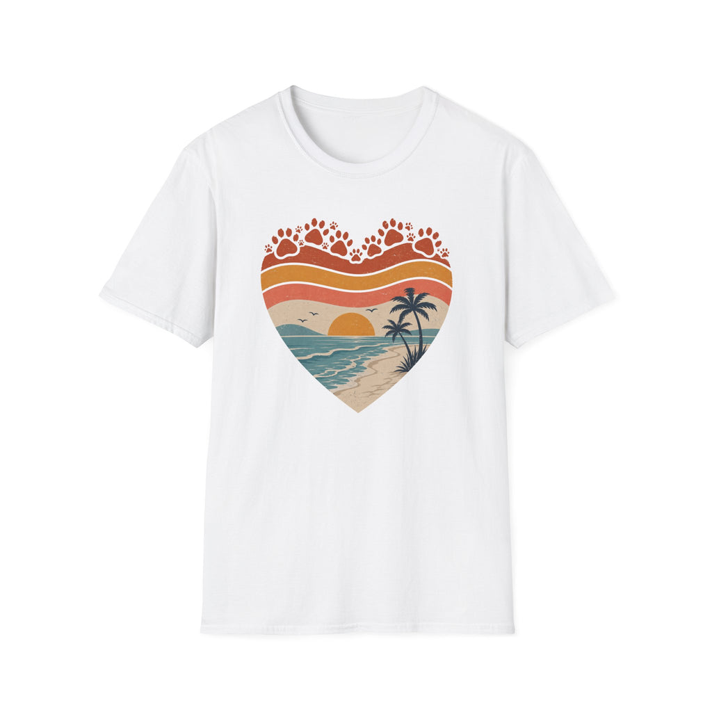 Heart and Paws Sunset T‑Shirt