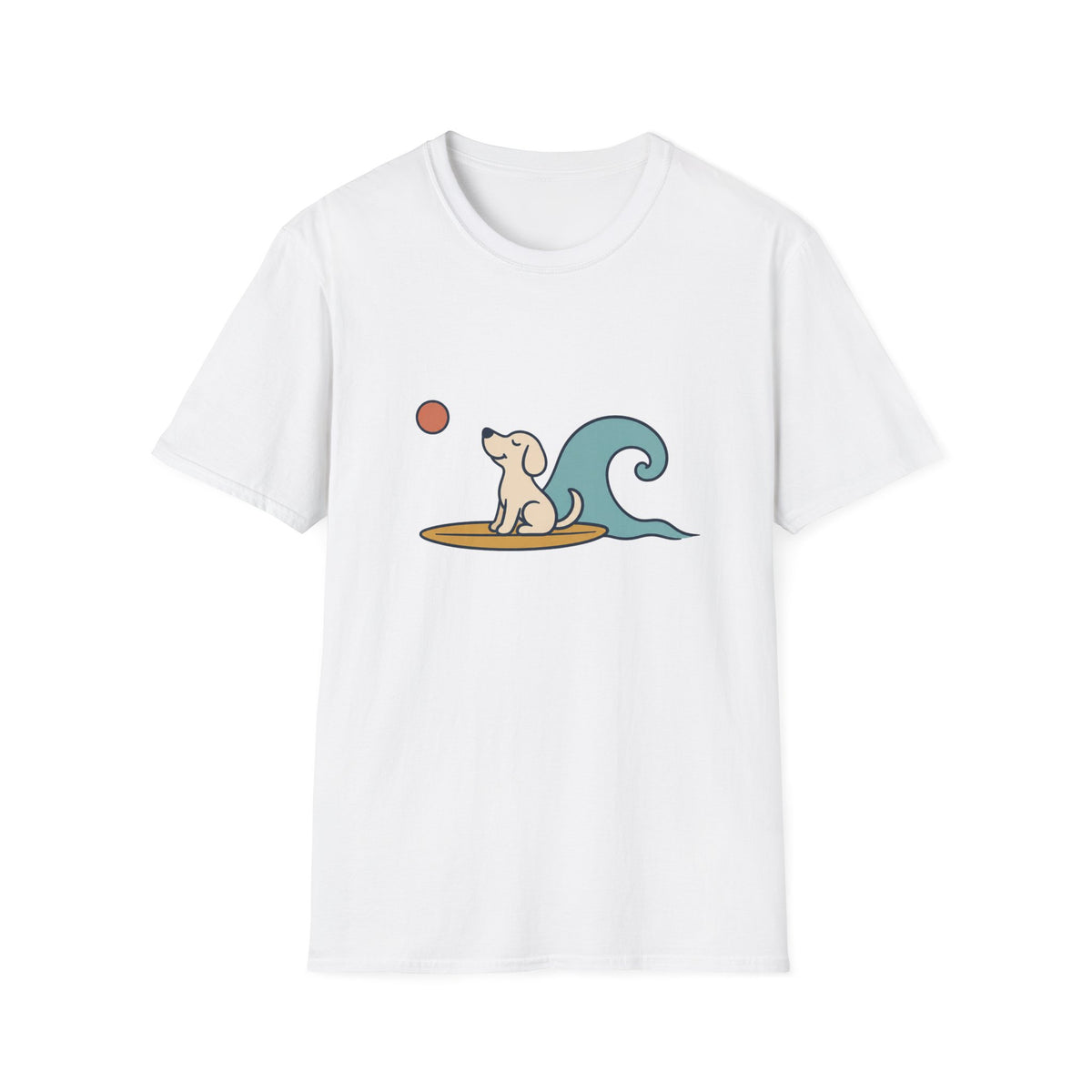 Dog Surfing Wave T‑Shirt