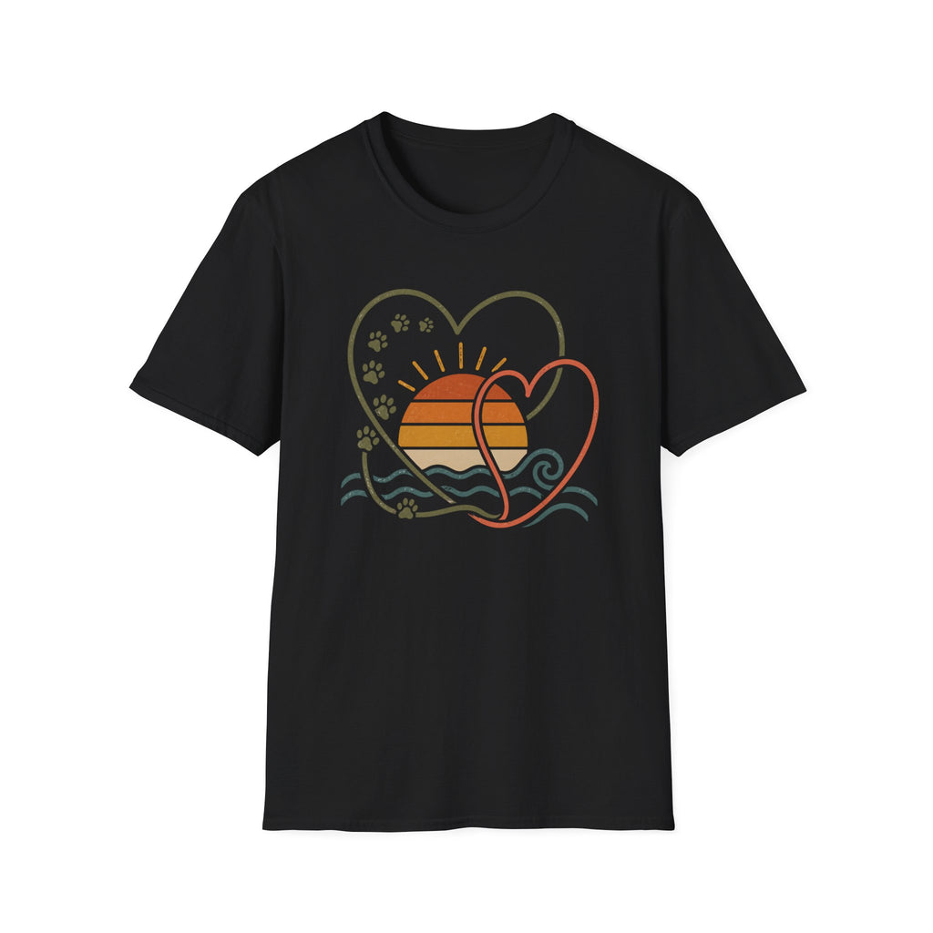 Heart and Paws Sunrise T‑Shirt