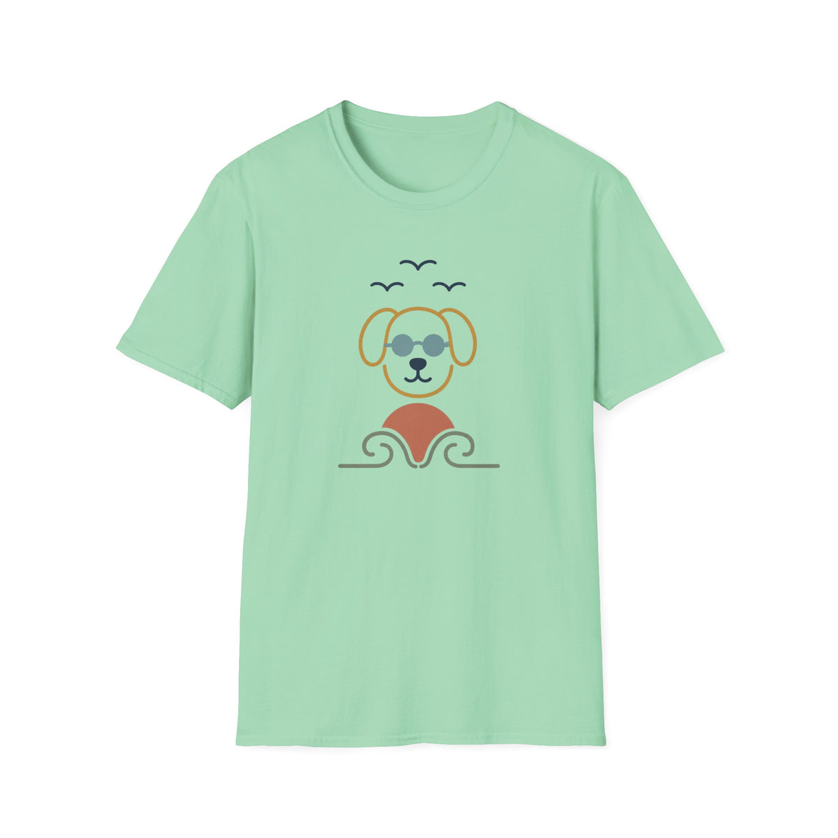 Birds Dog Sun Wave T‑Shirt