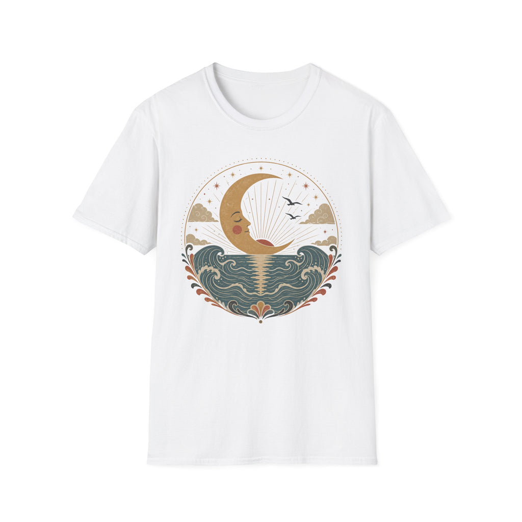 Crescent Moon Seascape T‑Shirt