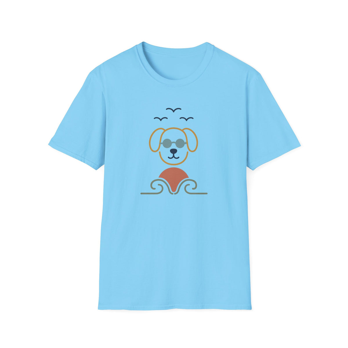 Birds Dog Sun Wave T‑Shirt