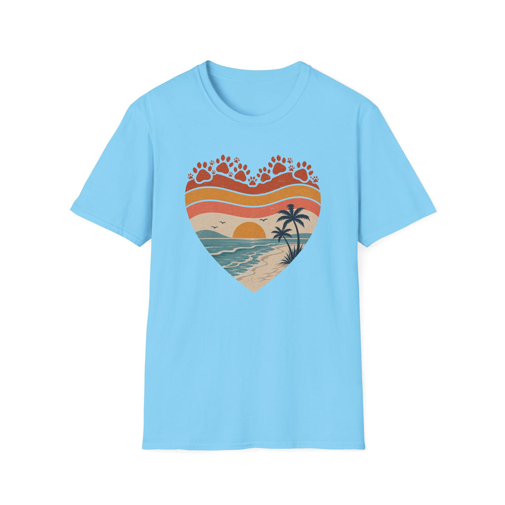 Heart and Paws Sunset T‑Shirt