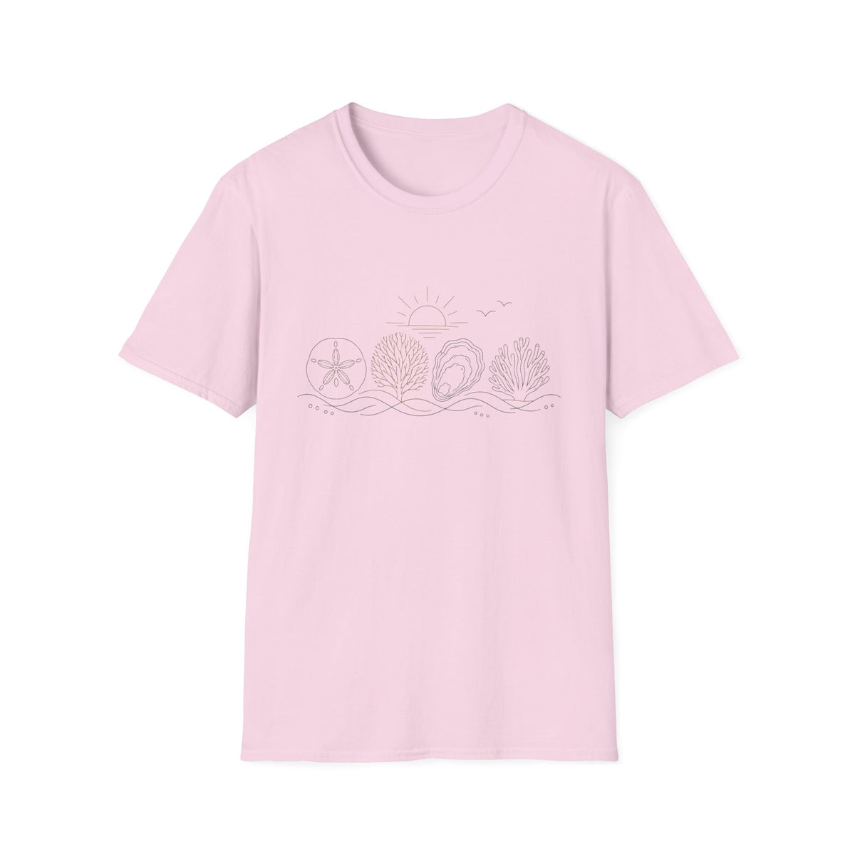Simple Sand Dollar and Coral T‑Shirt