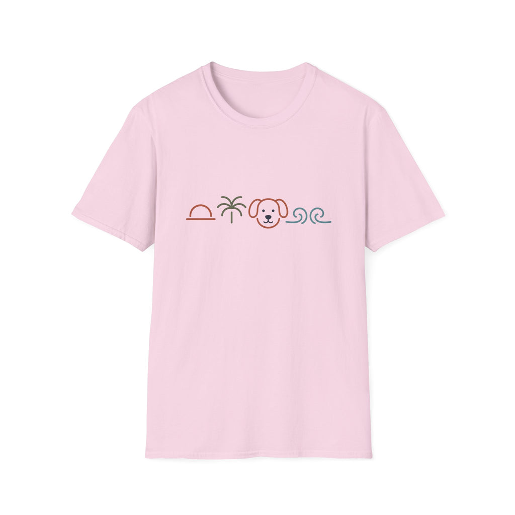 Sun Palm Dog Wave T‑Shirt