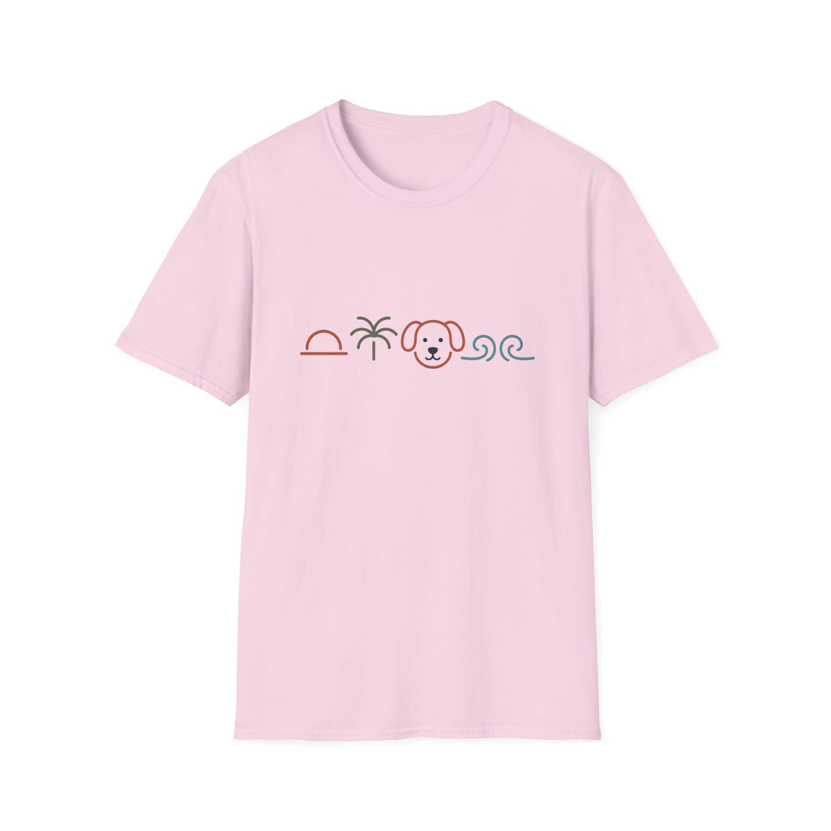 Sun Palm Dog Wave T‑Shirt