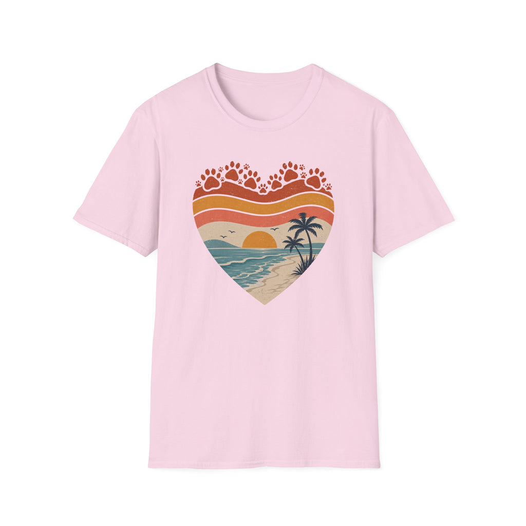 Heart and Paws Sunset T‑Shirt