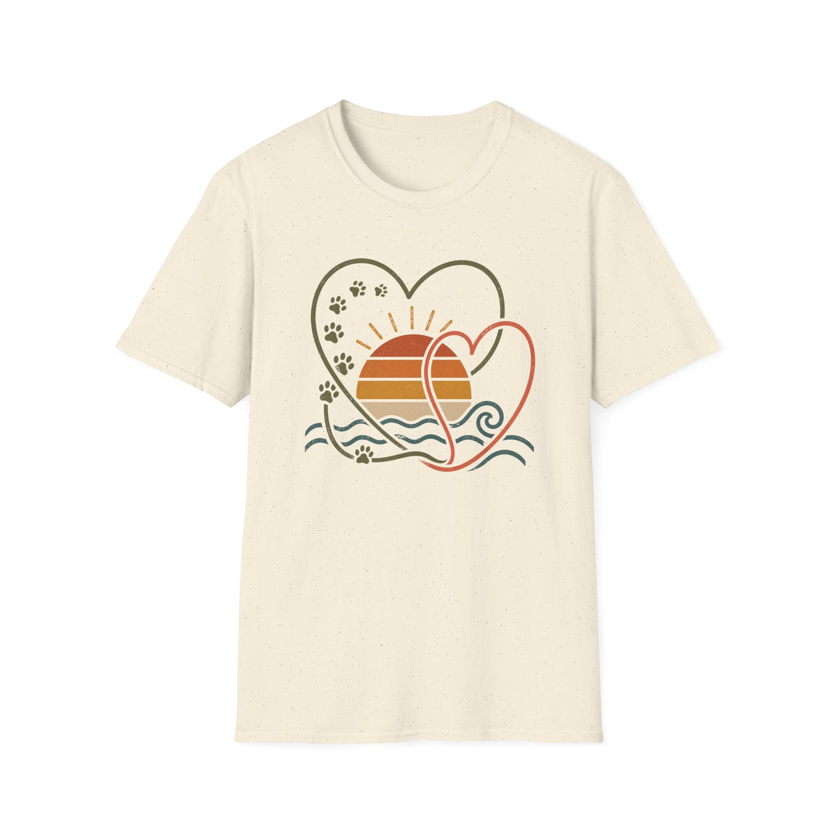 Heart and Paws Sunrise T‑Shirt