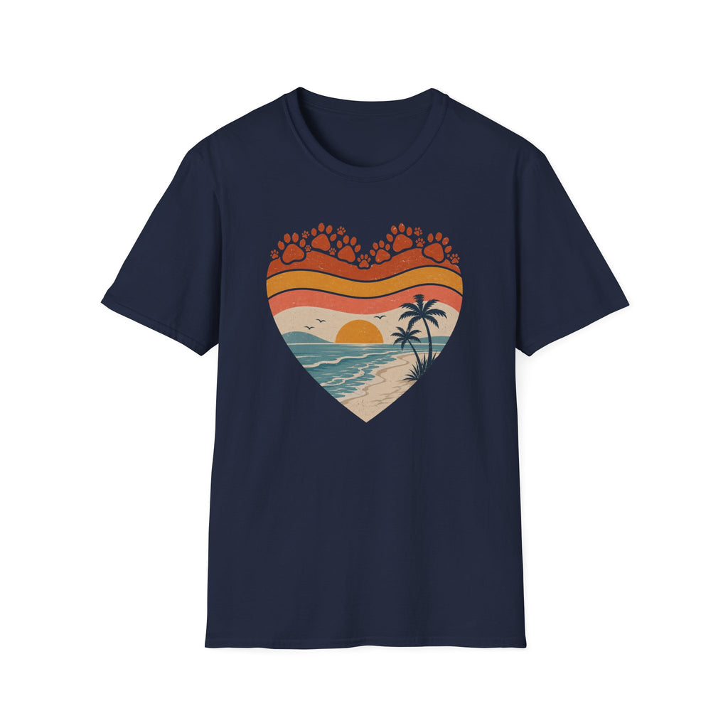 Heart and Paws Sunset T‑Shirt