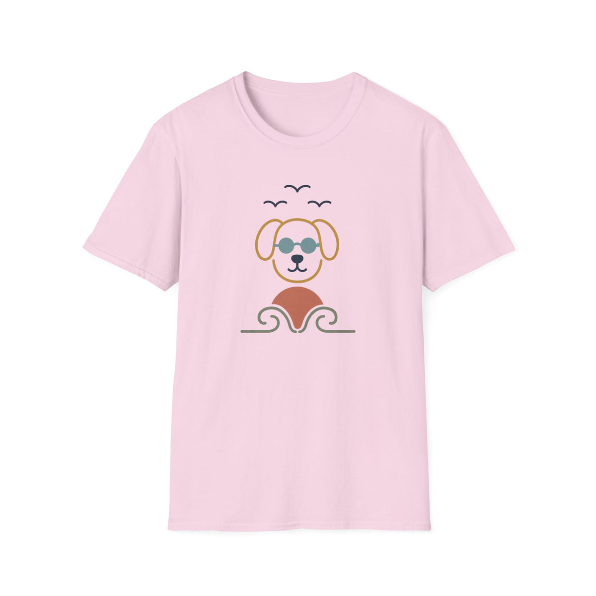 Birds Dog Sun Wave T‑Shirt