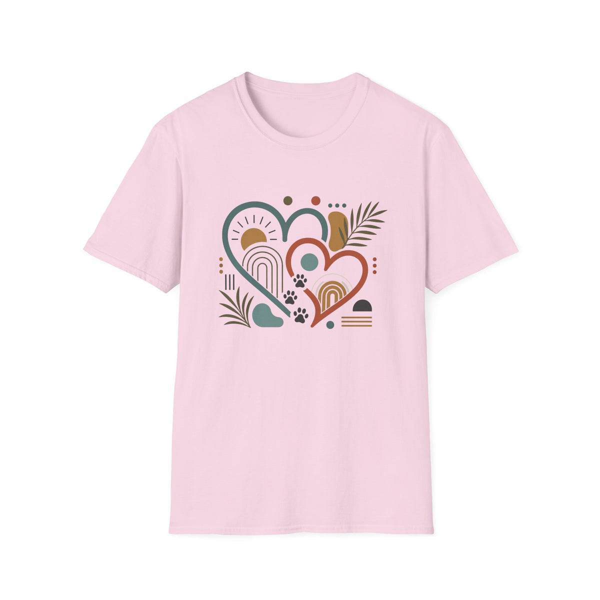 Earth Tone Heart Garden T‑Shirt