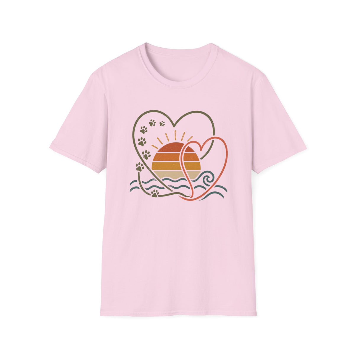 Heart and Paws Sunrise T‑Shirt