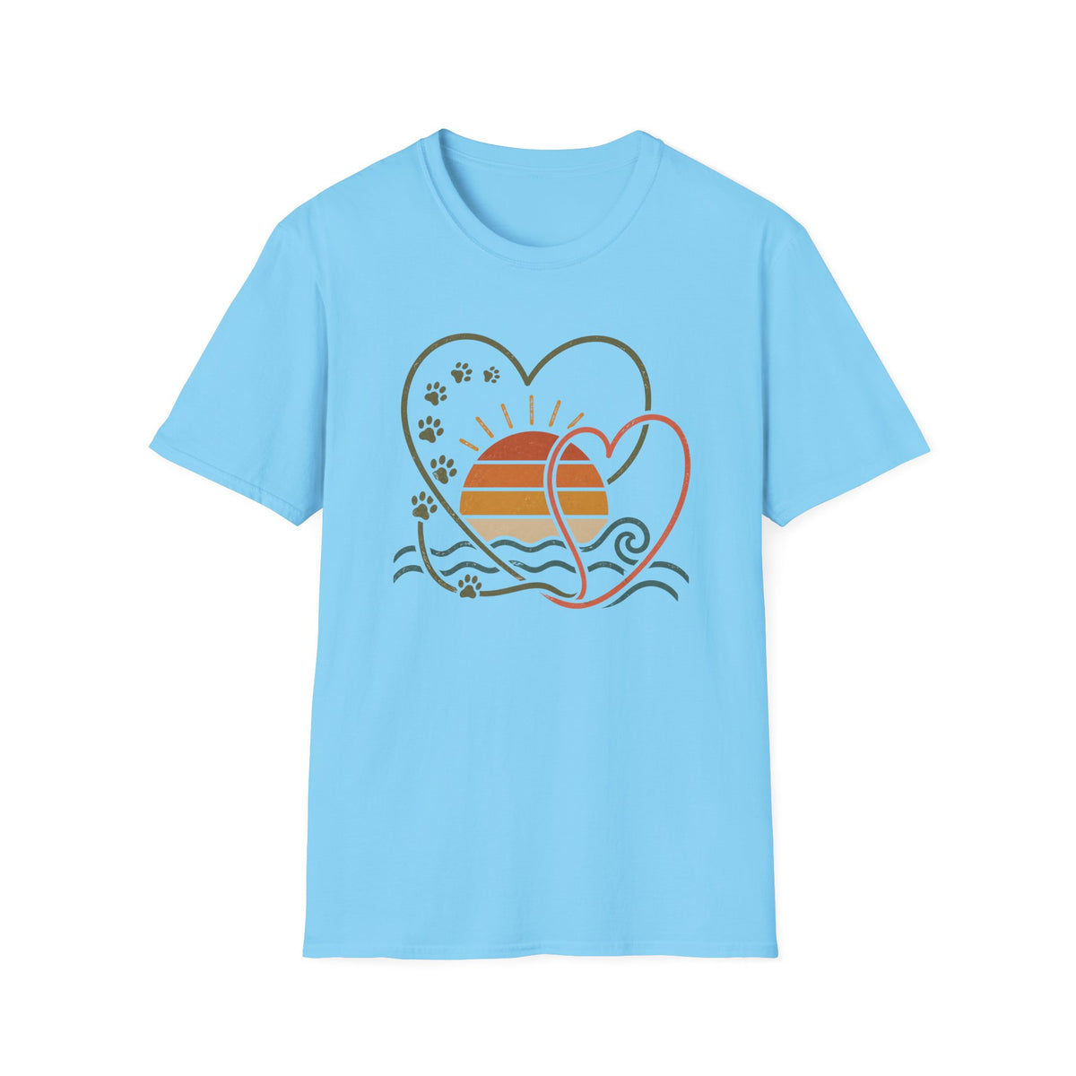 Heart and Paws Sunrise T‑Shirt