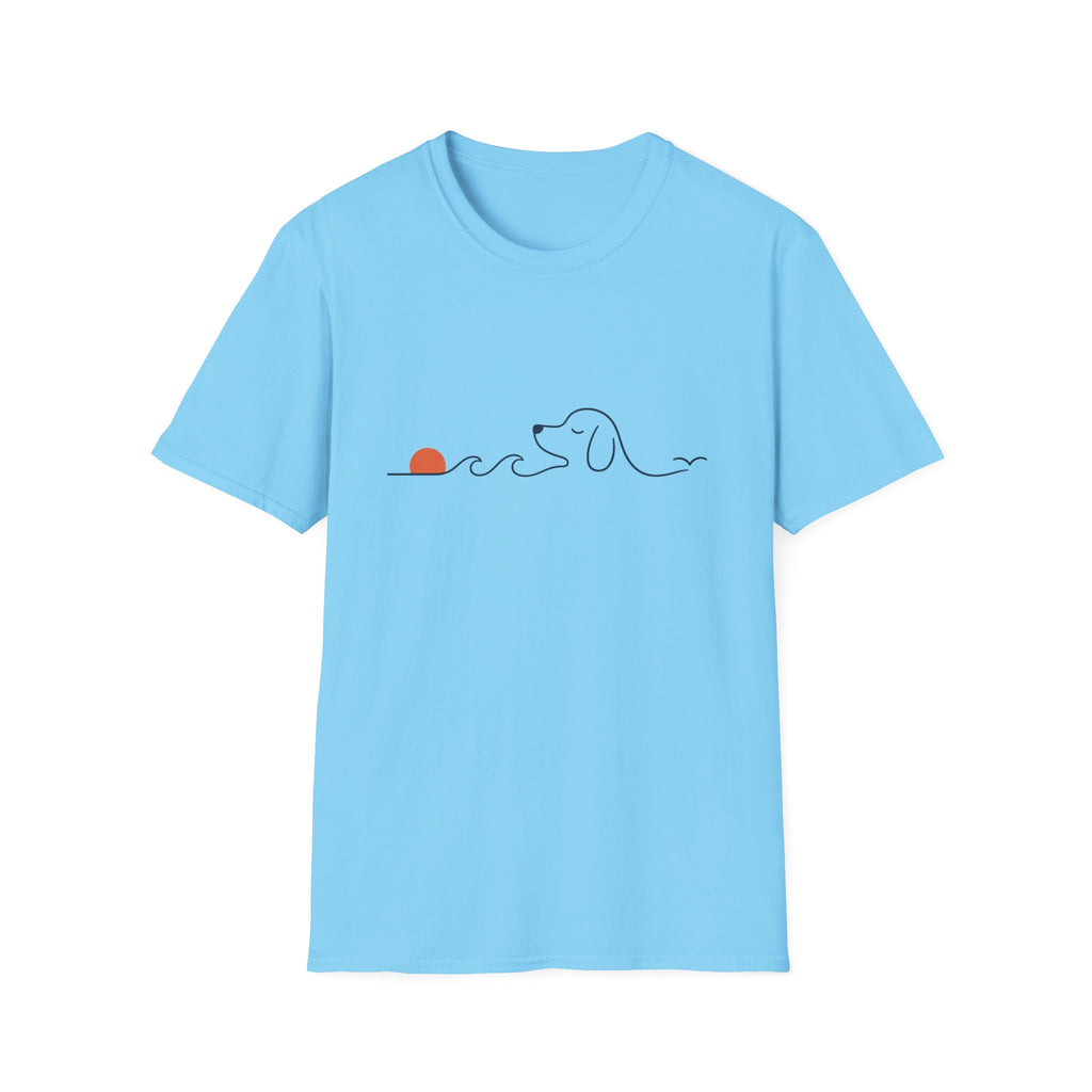 Dog Wave Sunset T‑Shirt