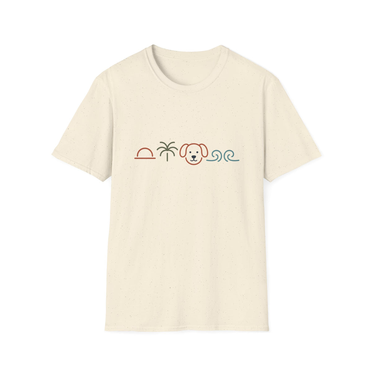 Sun Palm Dog Wave T‑Shirt
