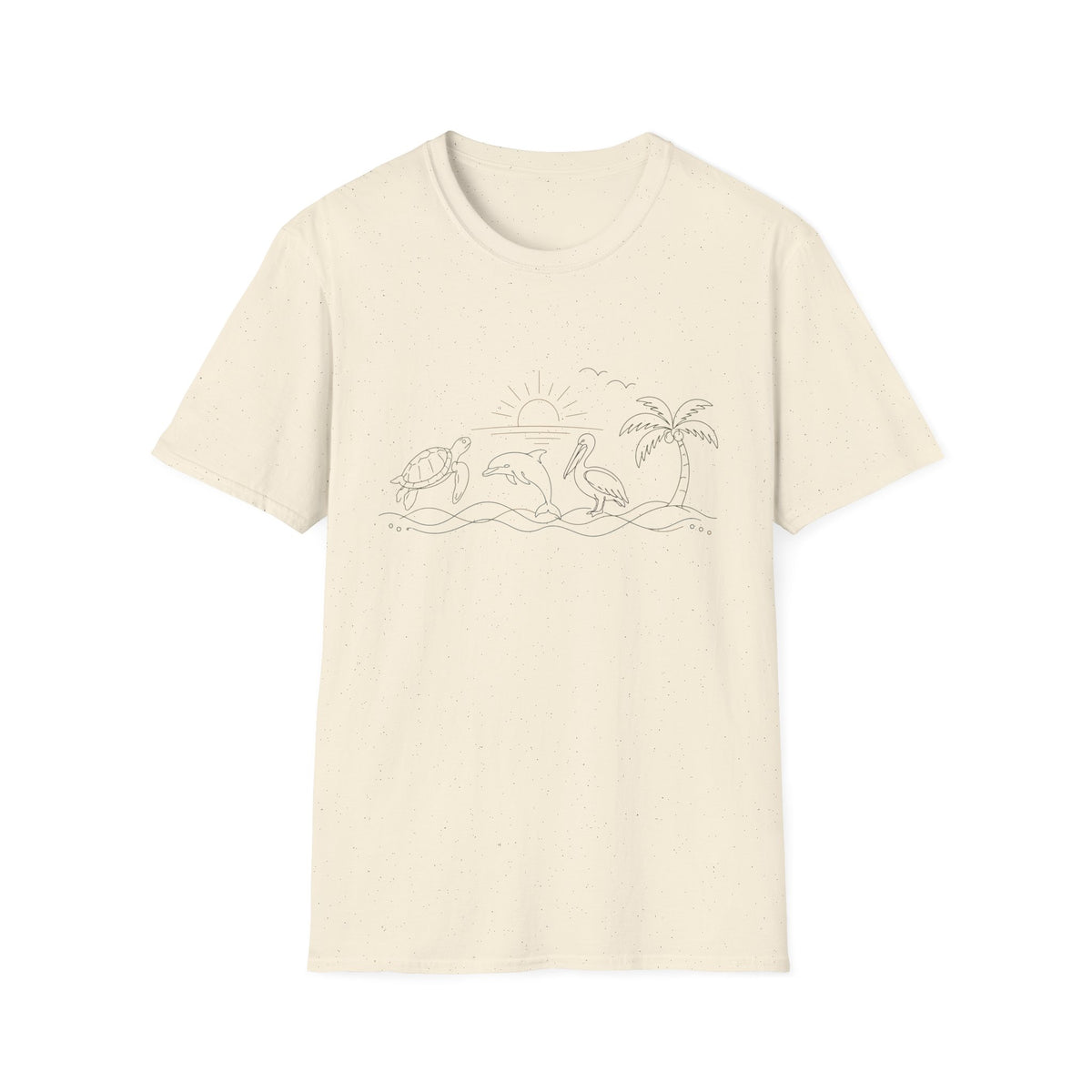 Simple Turtle Dolphin Pelican T‑Shirt