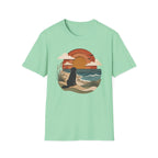 Papercut Dog at Sunset T‑Shirt