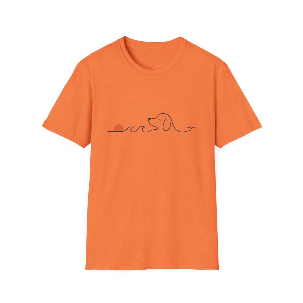 Dog Wave Sunset T‑Shirt