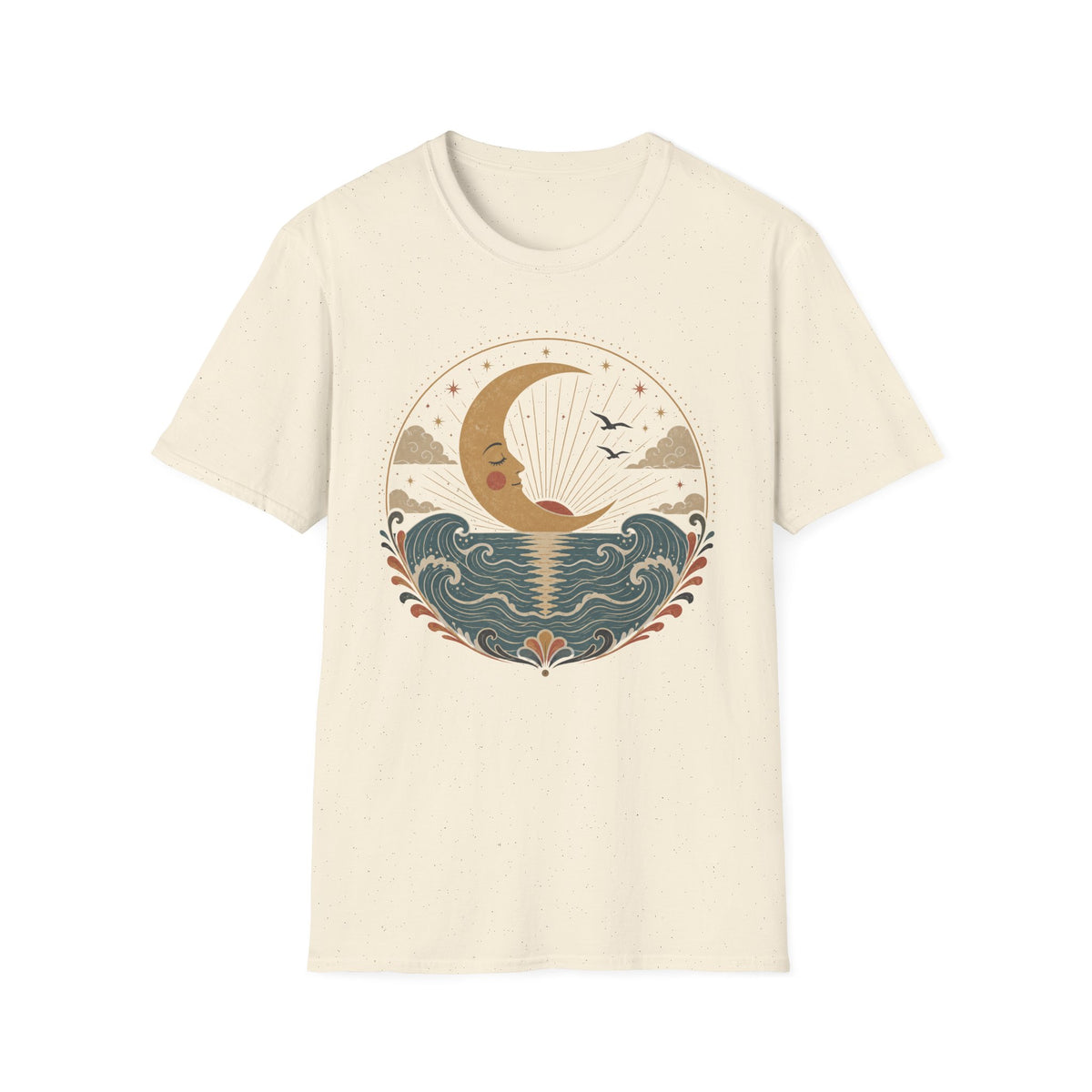 Crescent Moon Seascape T‑Shirt