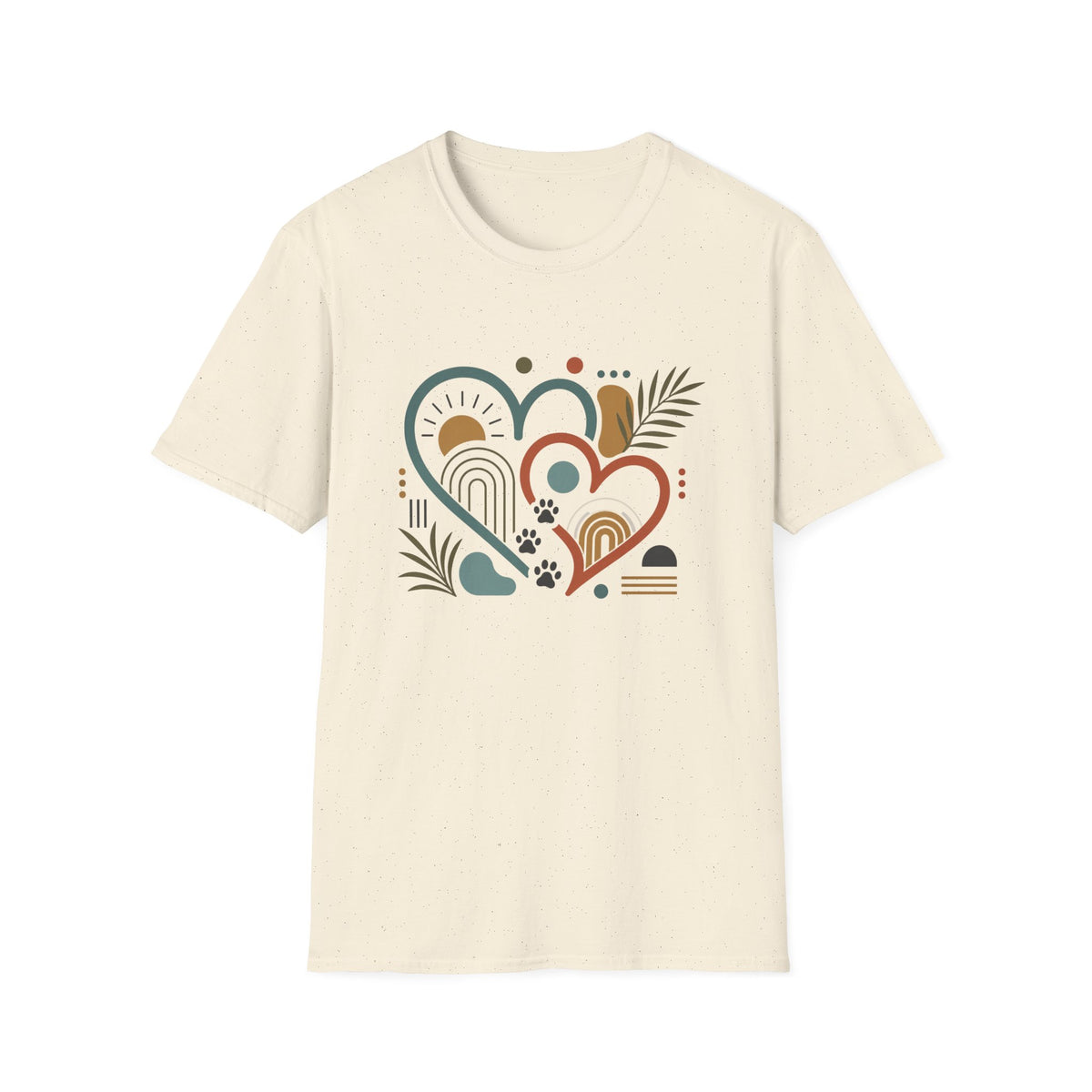 Earth Tone Heart Garden T‑Shirt