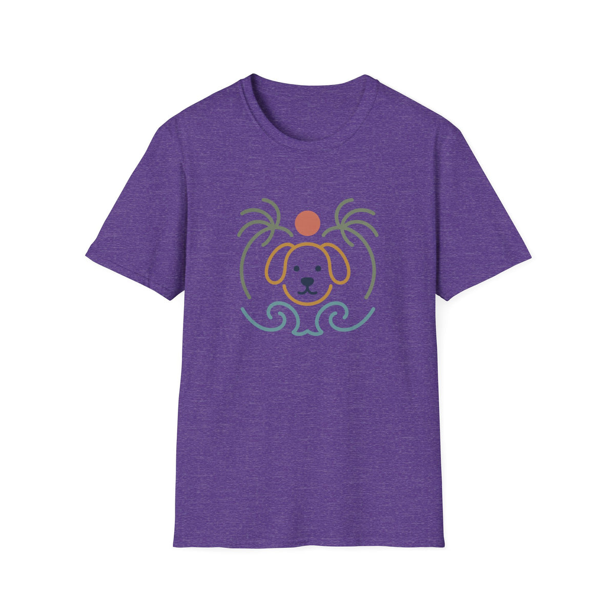 Sun Palms Dog Wave T‑Shirt